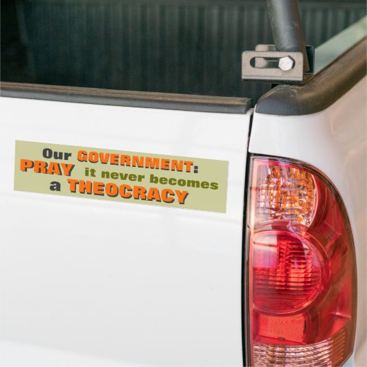 Onze regering bumpersticker (Op Truck)