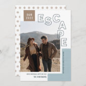 Onze Reisontsnapping | Boho Moderne Foto Kerstmis Feestdagenkaart (Voorkant / Achterkant)