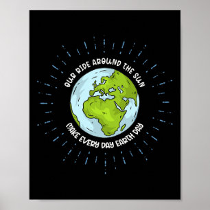 Onze ride rond de zon maakt elke dag de dag van de poster
