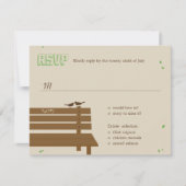 Onze RSVP/Respons Kaarten op het huwelijk op onze  RSVP Kaartje (Voorkant)
