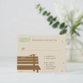 Onze RSVP/Respons Kaarten op het huwelijk op onze RSVP Kaartje (Staand voorkant)