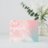 Onze samenwerking is voor altijd! briefkaart (Staand voorkant)