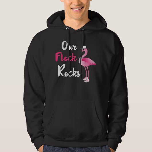 Onze Schattige Flamingo Cruise Kerstmis Hoodie (Voorkant)