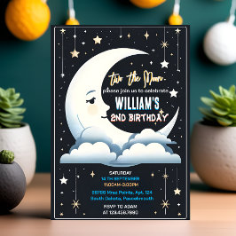 Onze Schattigee Space night sky Two The Moon 2nd B Kaart