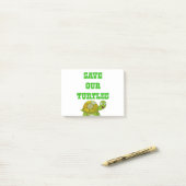 Onze schildpadden redden post-it® notes (Op bureau)