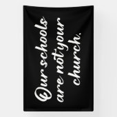 Onze scholen zijn niet jouw kerk spandoek (Verticaal)