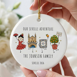 Onze Seville Avontuur Familie Reis Ornament