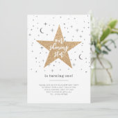 Onze Shining Star Birthday Uitnodiging (Staand voorkant)