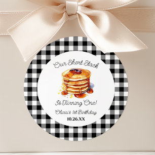 Onze Short Stack Pannenkoeken Ontbijt Verjaardagsf Ronde Sticker