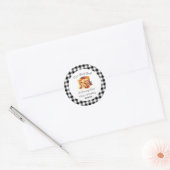 Onze Short Stack Pannenkoeken Ontbijt Verjaardagsf Ronde Sticker (Envelop)