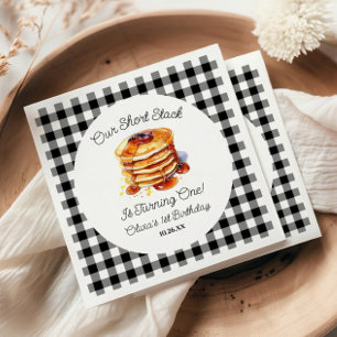 Onze Short Stack Pannenkoeken Ontbijt Verjaardagsf Servet