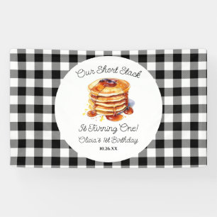 Onze Short Stack Pannenkoeken Ontbijt Verjaardagsf Spandoek