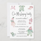 Onze slaapschoonheid baby doeken baby shower kaart (Voorkant)