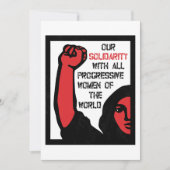Onze Solidariteit Met Alle Progressieve Vrouwen Kaart (Voorkant)
