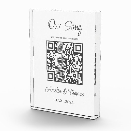 Onze Song Custom QR Code | Verlanglijstje Fotoblokken (Rechts)