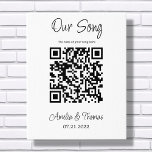 Onze Song QR-code | Gepersonaliseerde sleutel Imitatie Canvas Print<br><div class="desc">Moderne QR-code keepname die u kunt personaliseren door uw eigen QR-link toe te voegen aan uw speciale lied.</div>