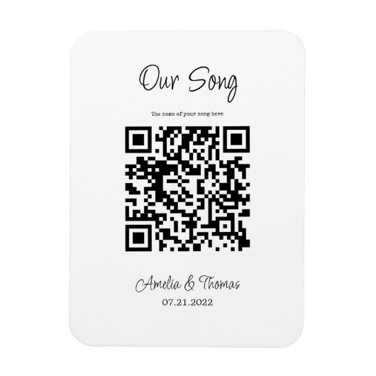 Onze Song QR-code | Gepersonaliseerde sleutel Magneet (Verticaal)