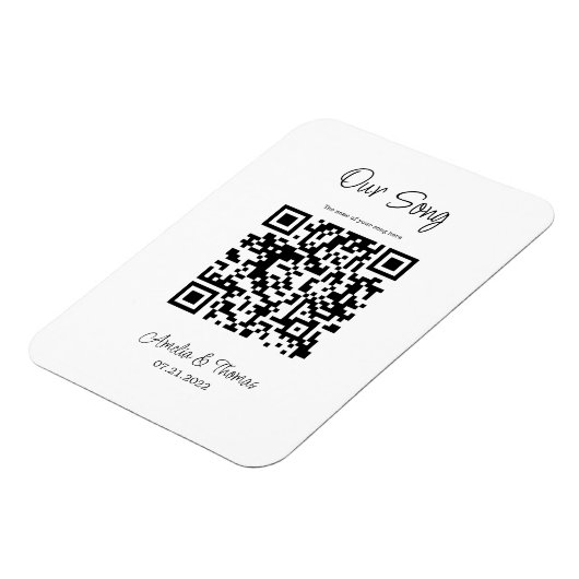 Onze Song QR-code | Gepersonaliseerde sleutel Magneet (Linkerzijde)