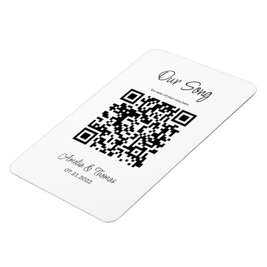 Onze Song QR-code | Gepersonaliseerde sleutel Magneet (Linkerzijde)