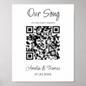 Onze Song QR-code | Gepersonaliseerde sleutel Poster (Voorkant)