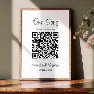 Onze Song QR-code   Gepersonaliseerde sleutel Poster
