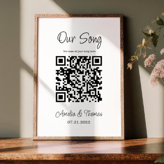 Onze Song QR-code | Gepersonaliseerde sleutel Poster