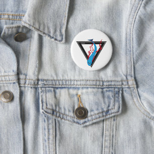 onze SOS-driehoek van haaien redden Ronde Button 5,7 Cm