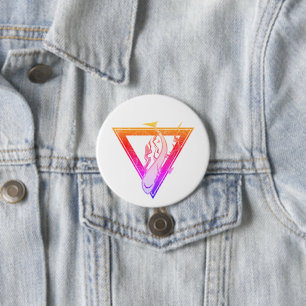 onze SOS-zomerdriehoek van haaien redden Ronde Button 7,6 Cm
