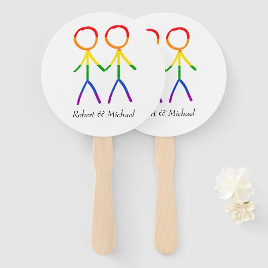 Onze speciale dag handwaaier (Voorkant en achterkant)