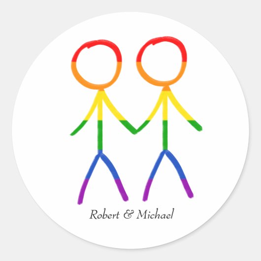 Onze speciale dag ronde sticker (Voorkant)