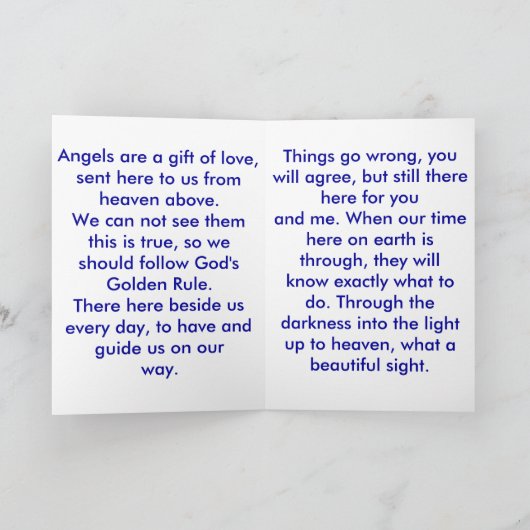 Onze speciale engelen kaart (Binnen)