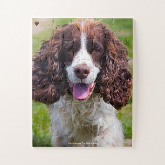 Onze Springer Dog ons familiehuisje Legpuzzel (Verticaal)