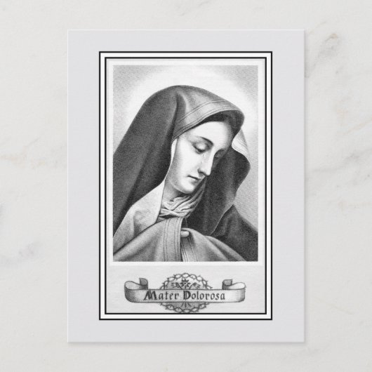Onze Srouwe der Sorrows katholieke revolutie Briefkaart (Voorkant)