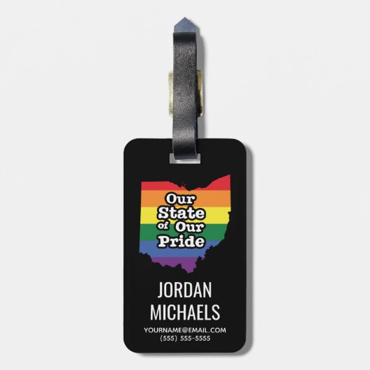 Onze staat van onze trots | Ohio Bagagelabel (Achterkant verticaal)
