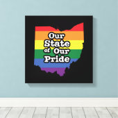 Onze staat van onze trots | Ohio Canvas Afdruk (Insitu (Houten vloer))