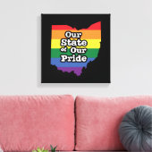 Onze staat van onze trots | Ohio Canvas Afdruk (Insitu (Woonkamer))