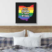 Onze staat van onze trots | Ohio Canvas Afdruk (Insitu (Slaapkamer))
