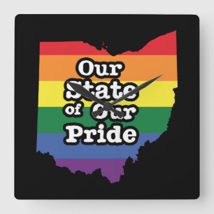 Onze staat van onze trots Ohio Vierkante Klok