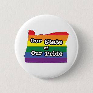 Onze staat van onze trots   Oregon Ronde Button 5,7 Cm