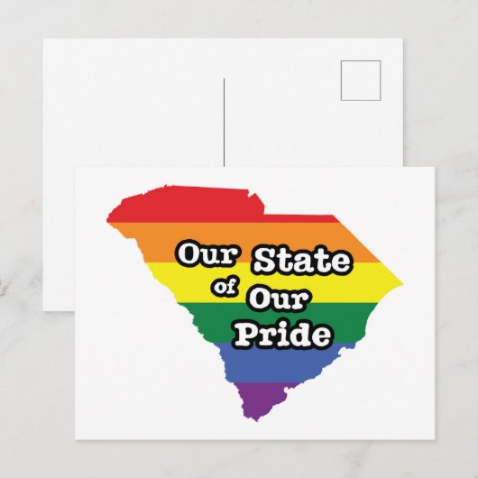 Onze staat van onze trots | South Carolina Briefkaart (Voorkant / Achterkant)
