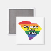 Onze staat van onze trots | South Carolina Magneet (Voorkant / Achterkant)