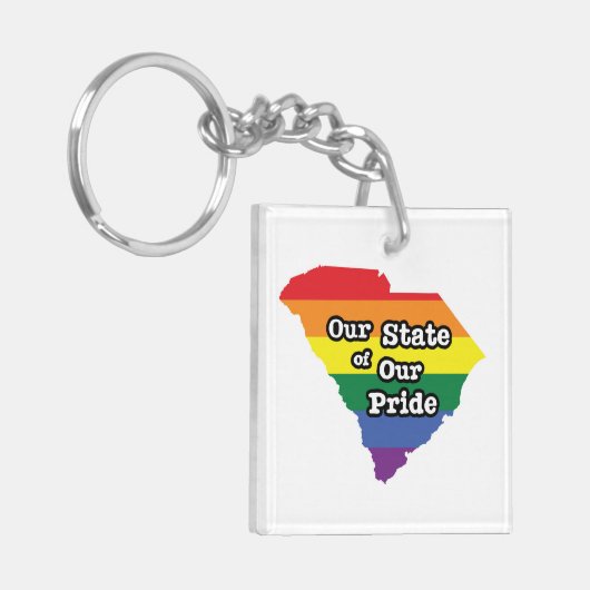 Onze staat van onze trots | South Carolina Sleutelhanger (Voorkant Links)