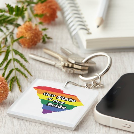 Onze staat van onze trots | South Carolina Sleutelhanger (Voorkant Rechts)