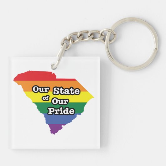 Onze staat van onze trots | South Carolina Sleutelhanger (Achterkant)