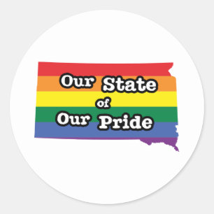Onze staat van onze trots   South Dakota Ronde Sticker