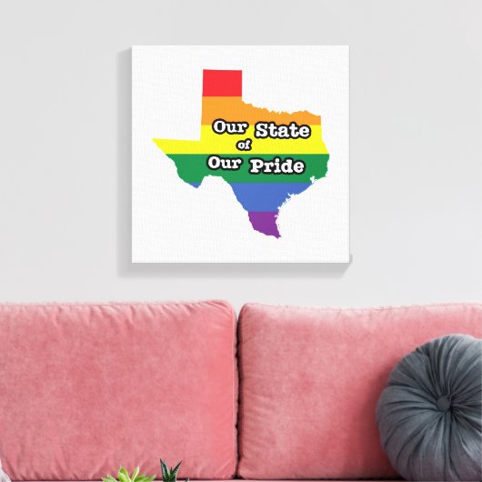 Onze staat van onze trots | Texas Canvas Afdruk (Insitu (Woonkamer))