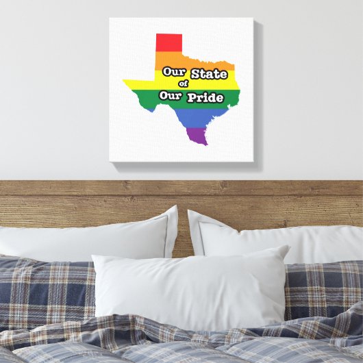 Onze staat van onze trots | Texas Canvas Afdruk (Insitu (Slaapkamer))