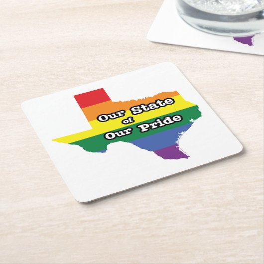 Onze staat van onze trots | Texas Kartonnen Onderzetters (Schuin)