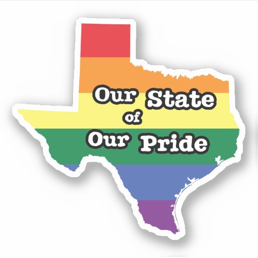 Onze staat van onze trots | Texas Sticker (Voorkant)
