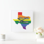 Onze staat van onze trots | Texas Vierkante Klok (Huis)